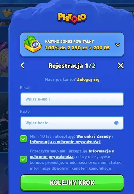 Kasyno Pistolo Pobierz